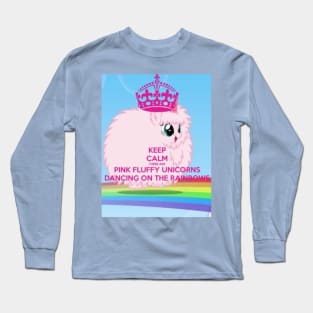 Pink Fluffy Unicorn Long Sleeve T-Shirt
